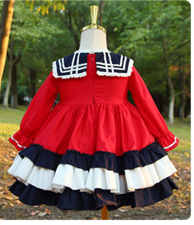 Kid Lolita Winter Preppy Style Fashion Dress   