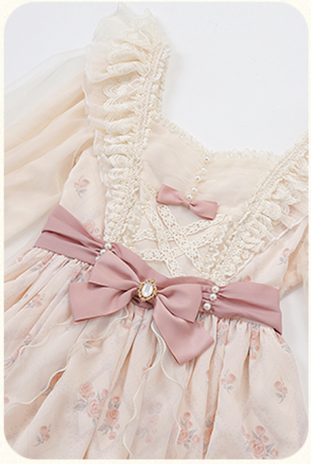 Letters from Unknown Star~Time Stationery~Elegant Lolita Long Sleeve OP Dress 11516:142318