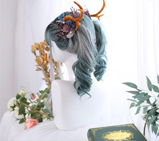 Dalao Home~Forest Hymn~Dyed Long Curly Lolita Wig   