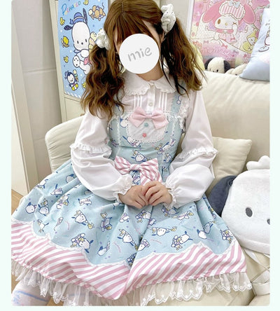 Confession Ballon~Sanrio Pudding Dog Print Kawaii Lolita Jumper Dress   