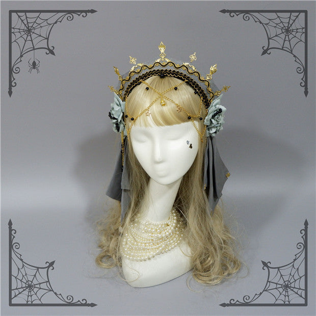 Foxcherry-Palace Retro Gorgeous Lolita headdress Multicolors   
