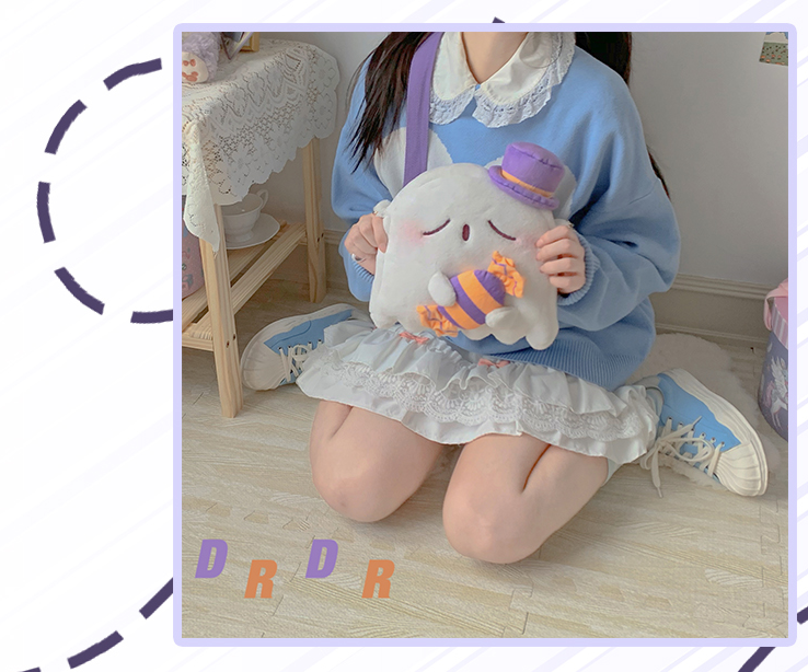 DRDR - Kawaii Lolita Ghost White Plush Bag