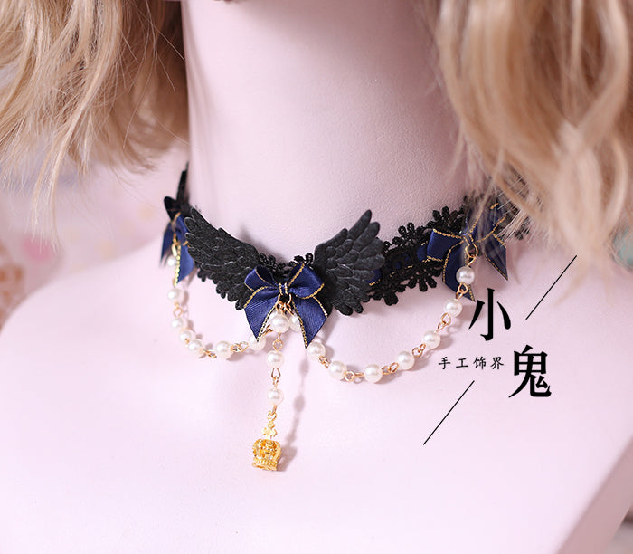 Xiaogui - Luxury Lolita Headdress Accessories wings choker