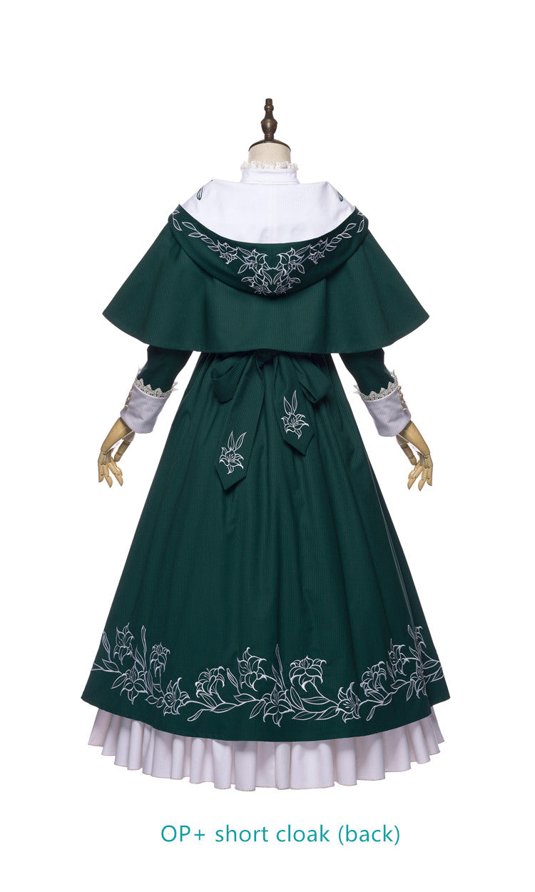 Youpairui~Lobnya~Gothic Nun Lolita Green OP Dress Set 2410:37295