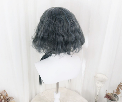 PippiPalace~Metaverse~Mix of Green And Blue Curly Short Wig   