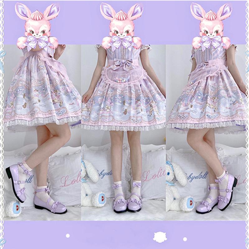 Sheep Puff~Mei Lulu~Lolita Japanese Lace Single Shoes   