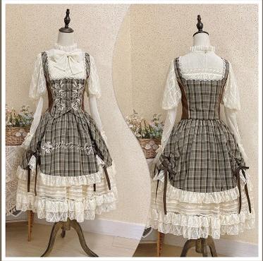 (Buy for me)Flower and Pearl Box~Elegant Lolita Vest, Blouse and SK Set   