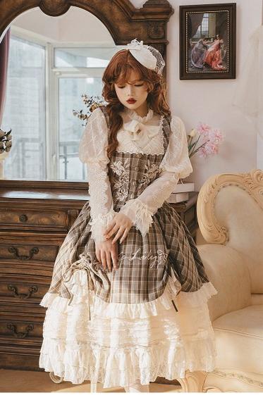 (Buy for me)Flower and Pearl Box~Elegant Lolita Vest, Blouse and SK Set   
