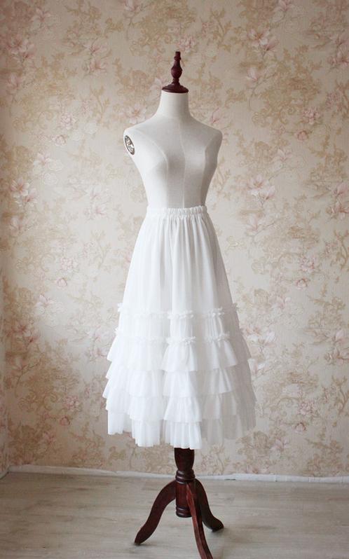 Sentaro~Mousse~Elegant Lolita Skirt Petticoat S milk white 
