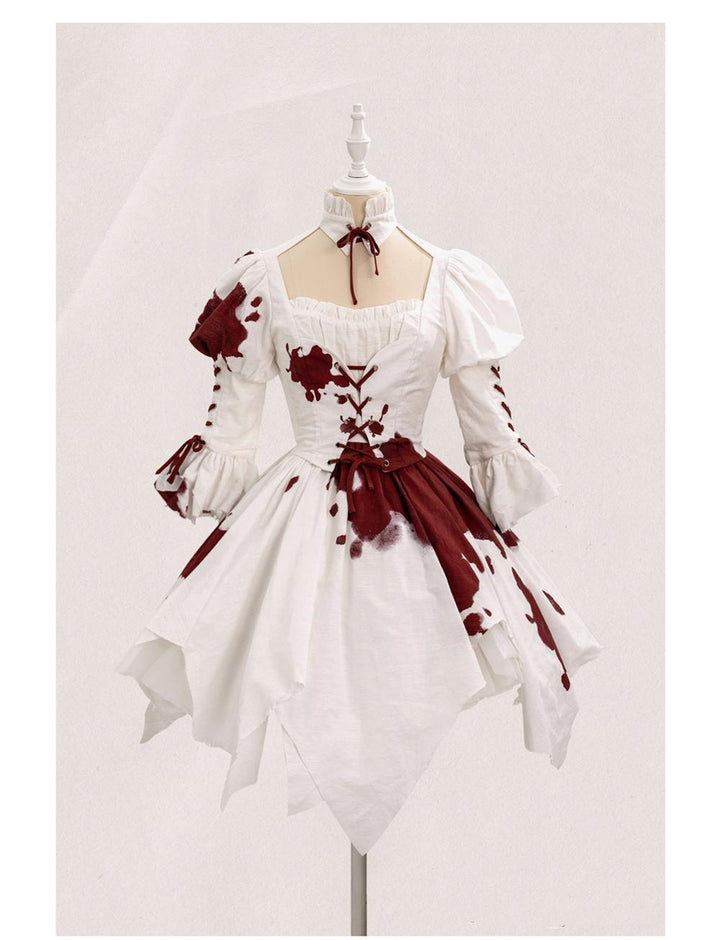 (Buy for me)Sing a lullaby for you~Romeo~Gothic Lolita Blood Stained Lolita OP S pale white 