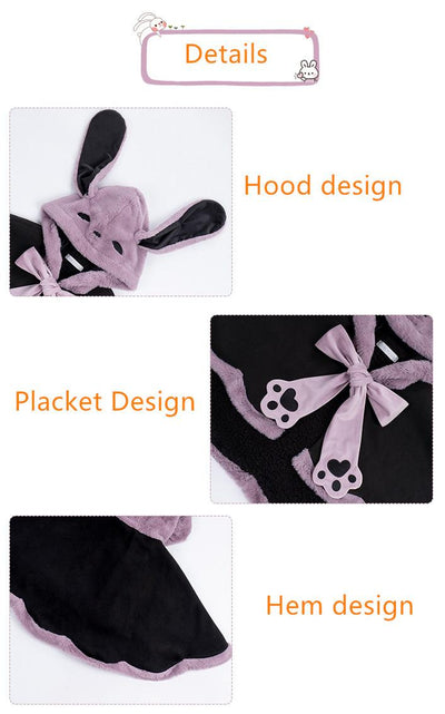 (Buy for me) With PUJI~Demon Rabbit~Sweet Purple Lolita Hood and JSK Set   