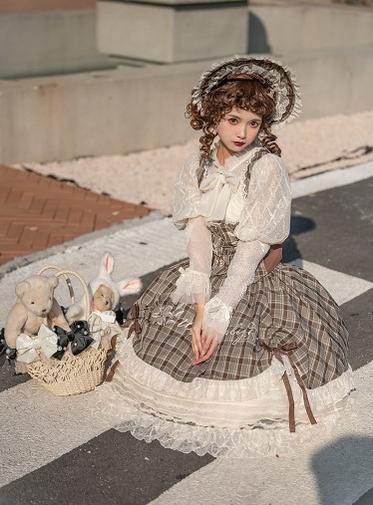 (Buy for me)Flower and Pearl Box~Elegant Lolita Vest, Blouse and SK Set   