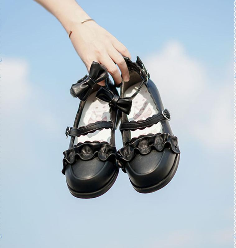 Sheep Puff~Mei Lulu~Lolita Japanese Lace Single Shoes 6562:76506