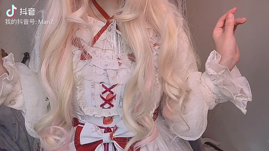 Bodhi Lolita - Strawberry Fruit Tea SP - Apricot Sweet Lolita Jumper Dress