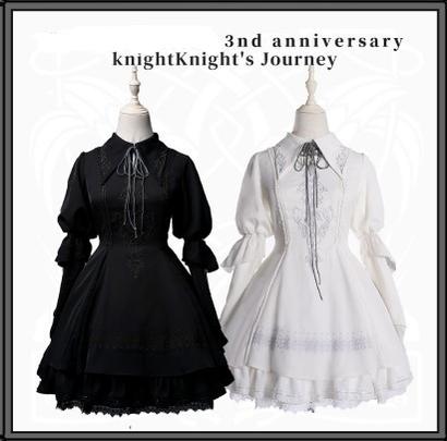 (Buy for me) Wuyuzhe~Tale Bringer's DRAGOON~Gothic Lolita Short Version Full Set free size black embroidery OP 