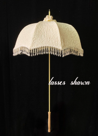 European Victorian Style Pearl Tassel Lolita Parasol