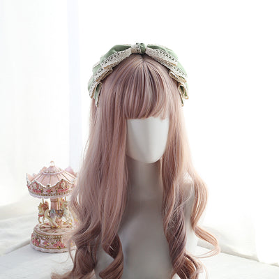 Xiaogui~Japanese Lace KC Multi Color Sweet Lolita Headdress free size light green 
