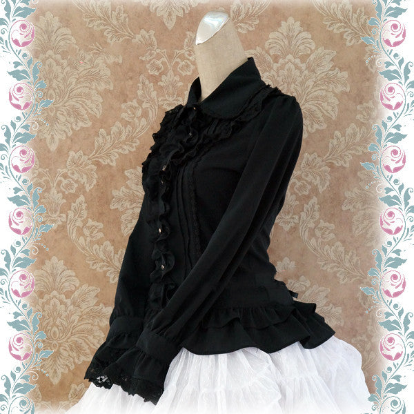 Strawberry Witch~Elegant Corset Lacing Lolita Blouse   