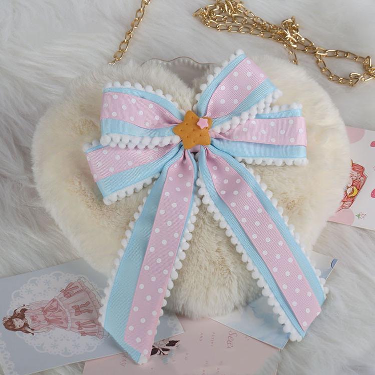 (Buyforme)Manmeng~Pink and Blue Sweet Lolita Bow Headwear cookie bag 13678:164370