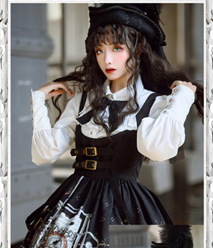 NyaNya~Score Player~Pointed Collar Ouji Lolita Shirt   