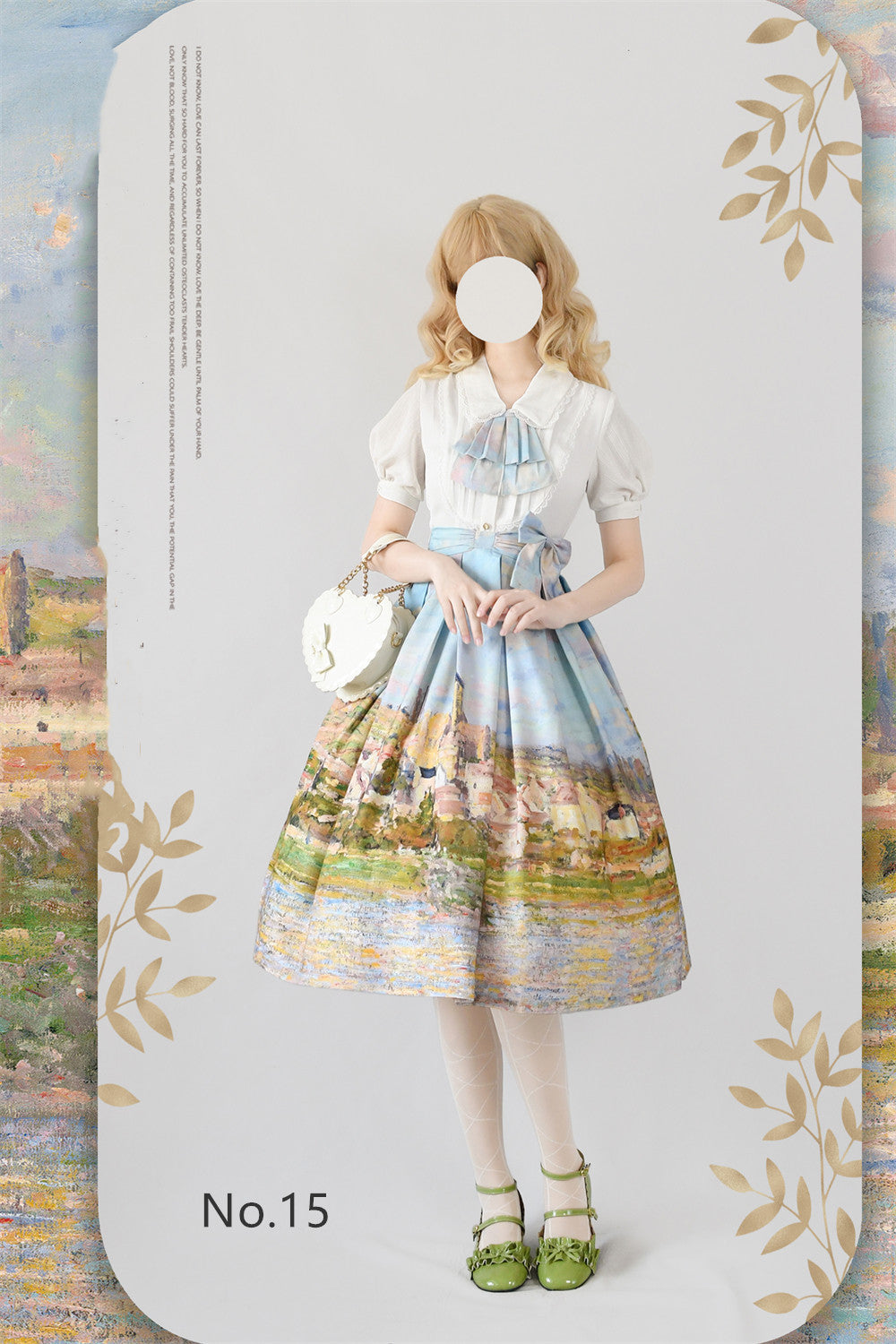 Forest Wardrobe - Daily Lolita SK, Retro Classic Monet Oil Painting (2XL L M S XL / No.15) 3032:69744