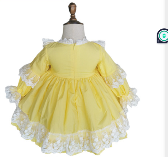Kid Lolita Princess Yellow Dress   