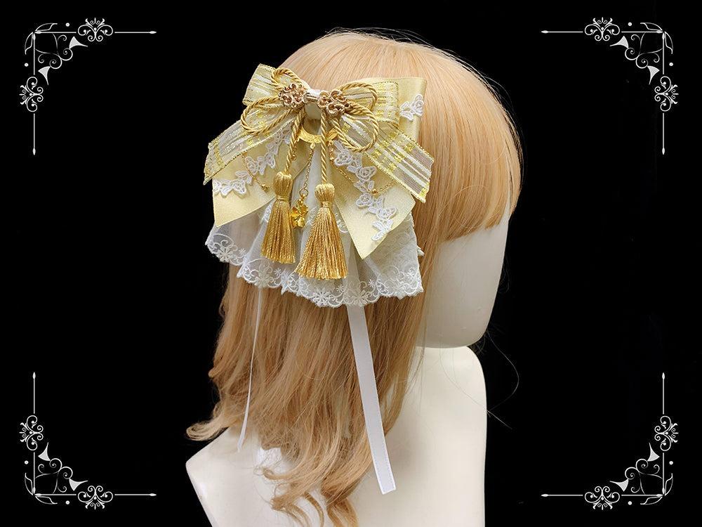 (Buy for me)QianYe~Qi Lolita Tassel Hairclip Headdress   