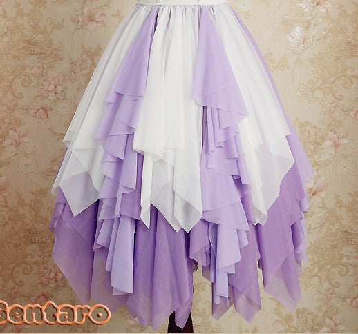 Sentaro - Lover's Prattle - Classic Elegant Lolita Skirt gradual purple