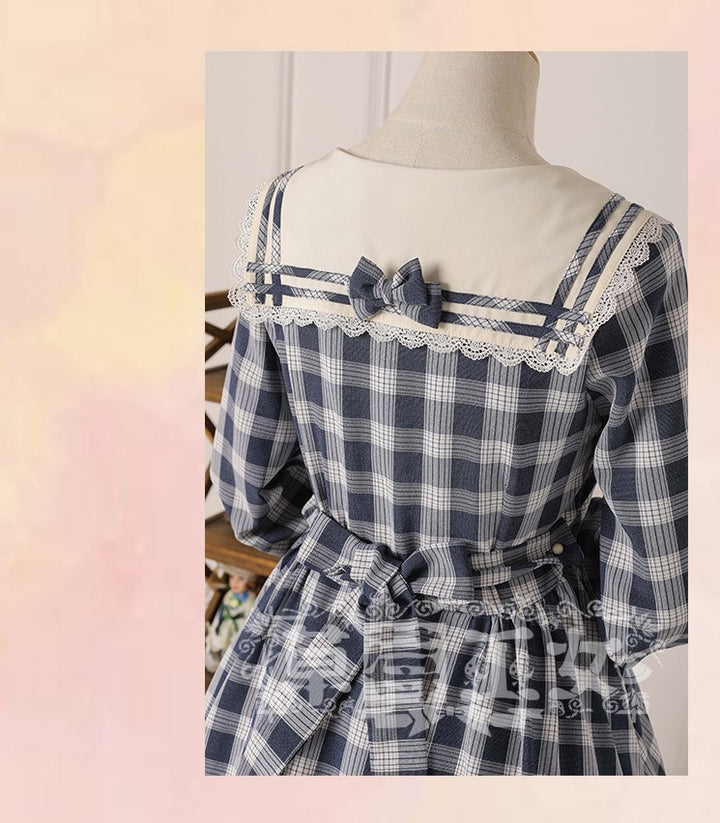 Strawberry Witch~Tartan Lolita OP Dress   