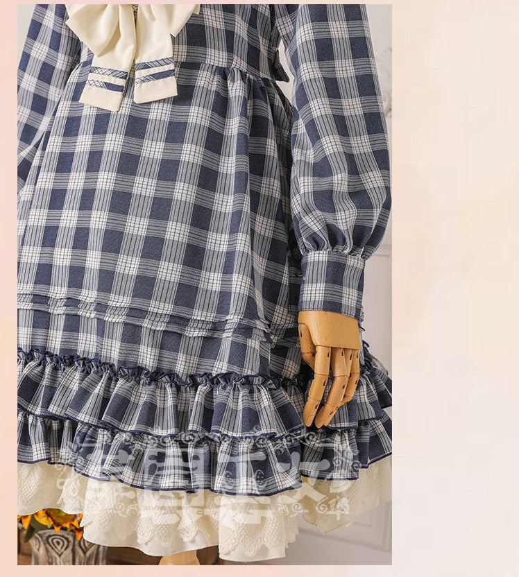 Strawberry Witch~Tartan Lolita OP Dress   