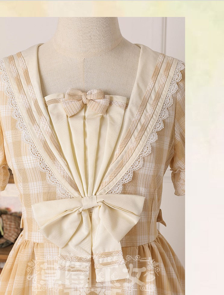 Tartan Sailor Lolita OP Dress