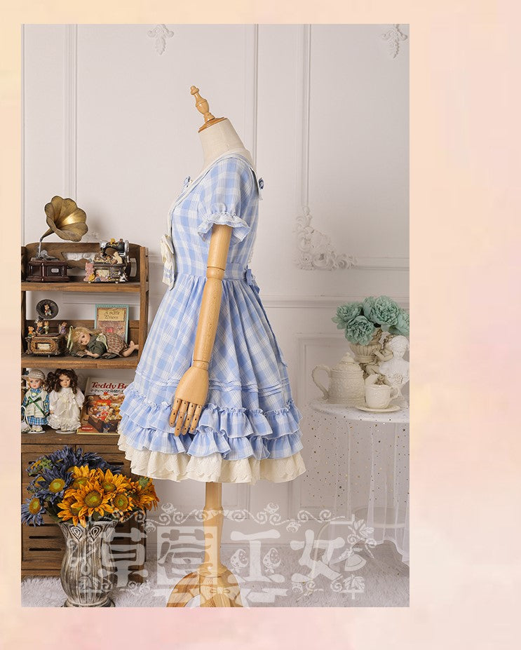 Tartan Sailor Lolita OP Dress