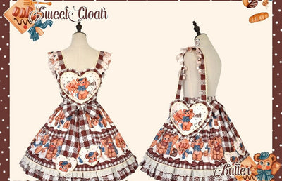 (BuyForMe)Sweet Cloak~Bear Print Kawai Lolita SK Salopette   