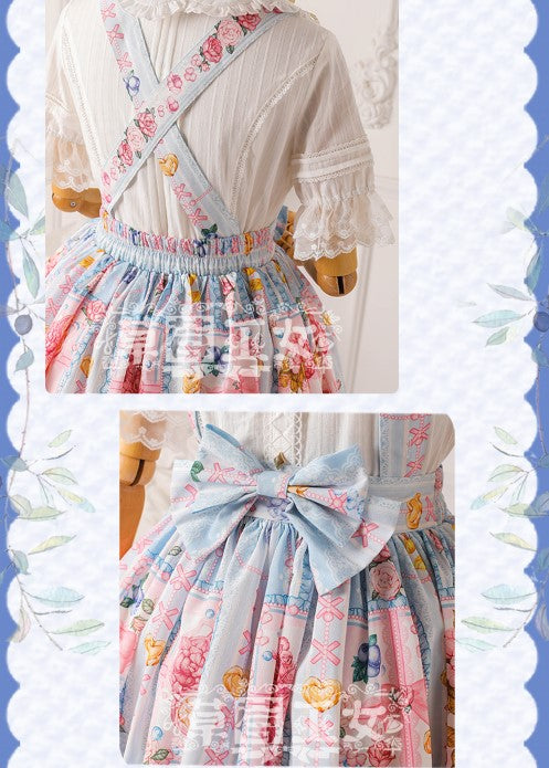Strawberry Witch~Blueberry Lolita SK Daily Skirt   