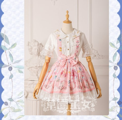 Strawberry Witch~Blueberry Lolita SK Daily Skirt   