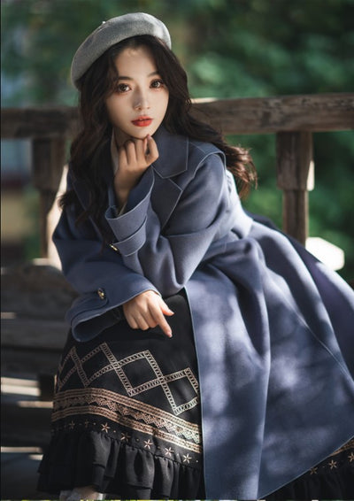 Yuansu~To Early Winter~Multicolors Lolita Winter Overcoat   