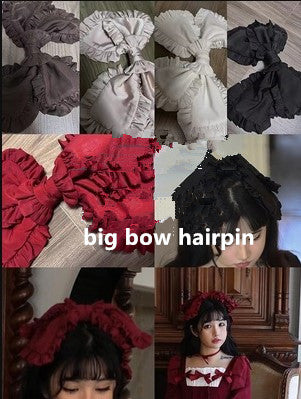 (BuyForMe) Sweet Wood~Annie's Gift~Elegant Velvet Lolita OP Dress S matching color big hairpin 