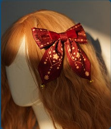 Cat Highness - Christmas New Year Han Lolita OP Dress S red side clip