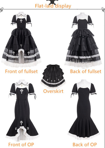 With PUJI~Prayer of the Dead~Gothic Nun Lolita OP Dress   