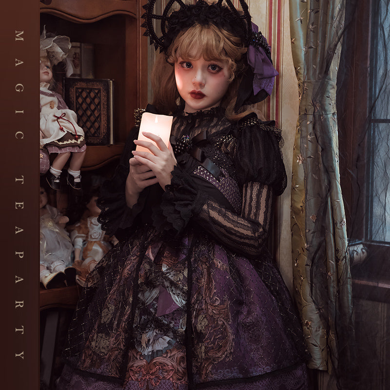 Magic Tea Party~Wine Fair~Classic Lolita JSK Version 1 S JSK Version 1-purple color 