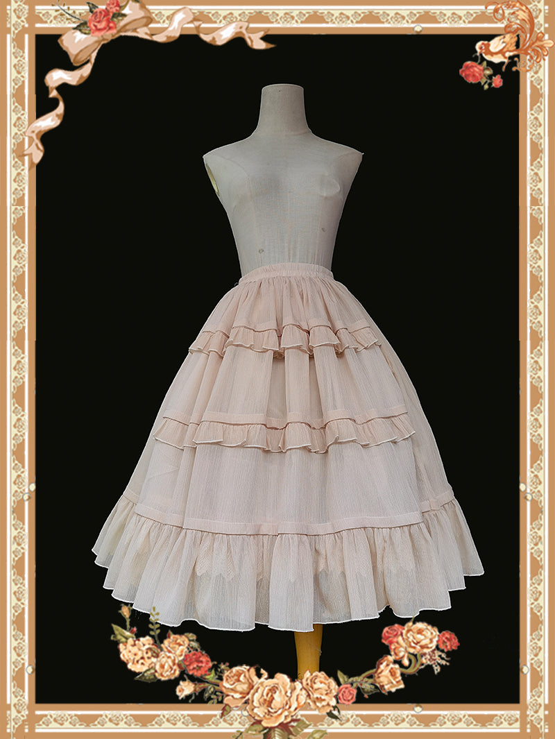 Infanta~Universal Lolita SK Extension Underskirt free size khaki 