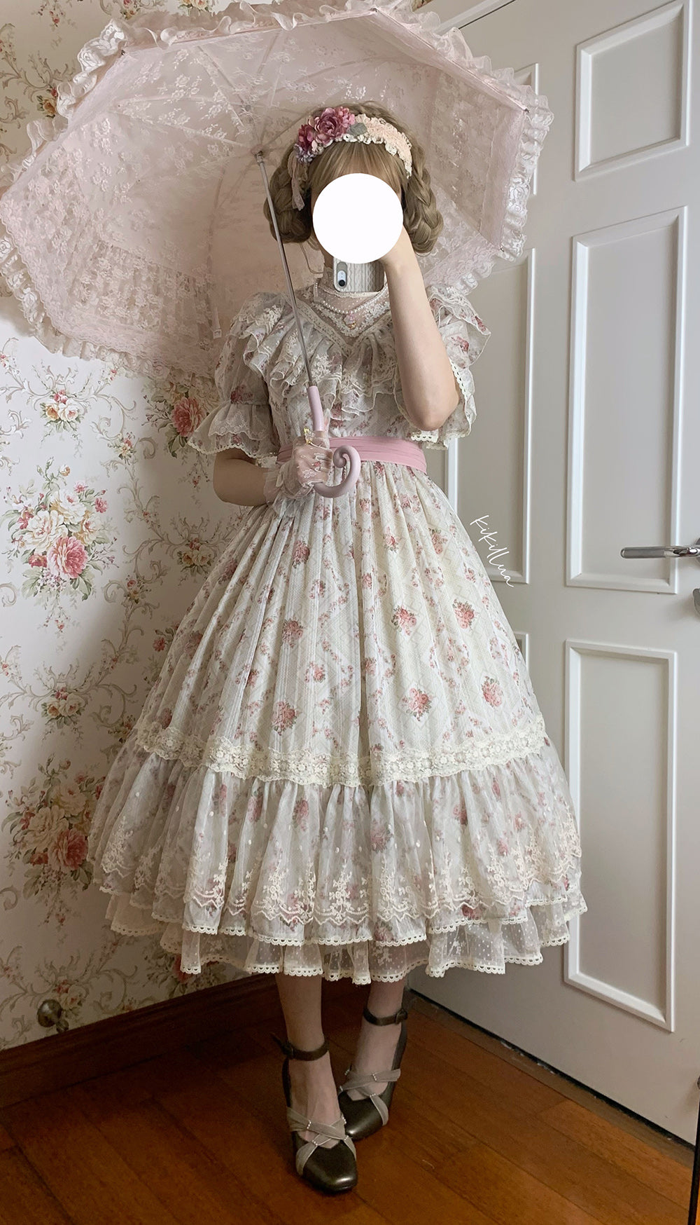 Miss Point~Woody Rose~Classic Elegant Floral Lolita OP Dress   