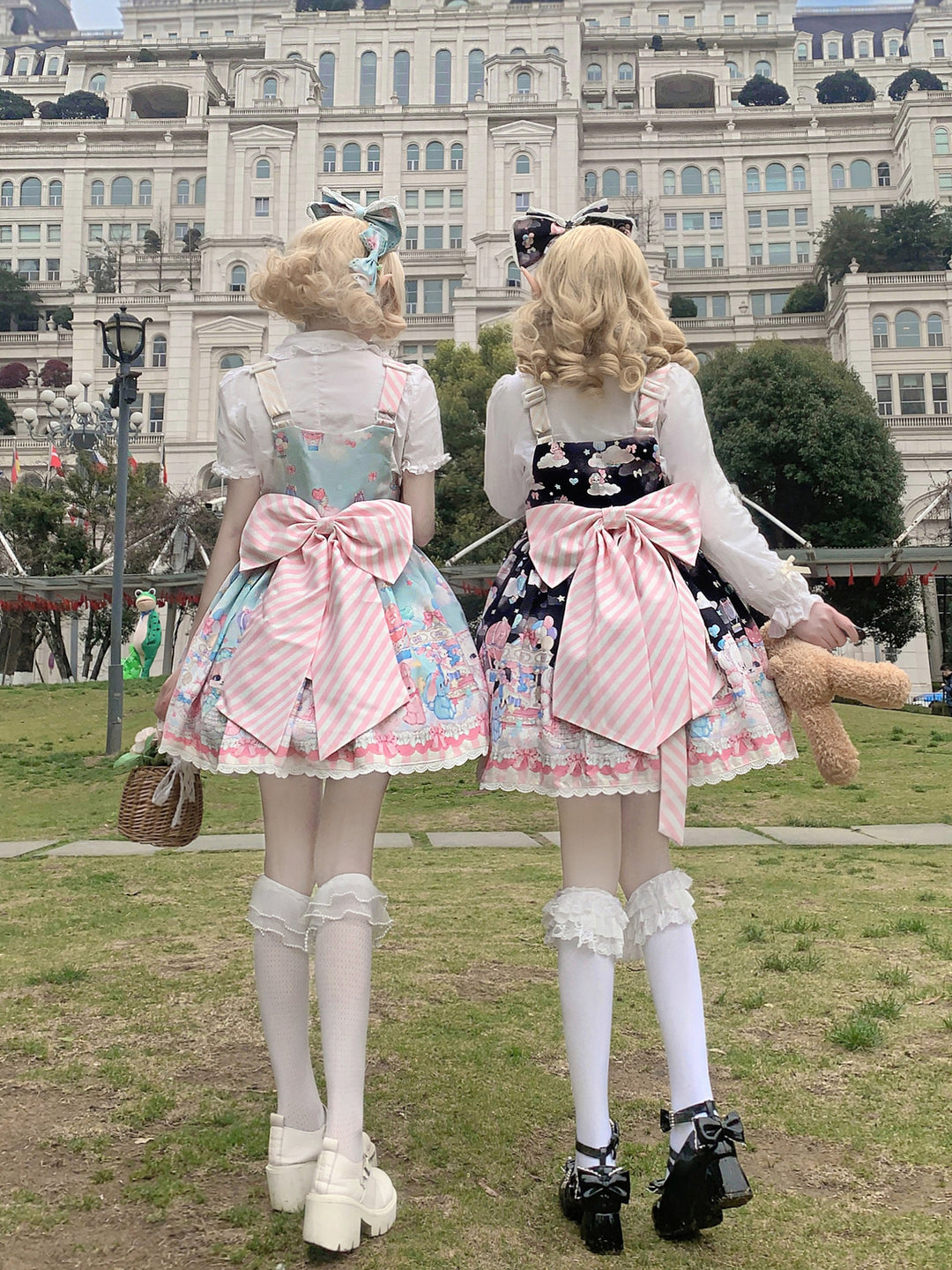 (Buyforme)DreamWhale~Puppy Parks~Sweet Lolita Kawaii Puppy Lolita Salopette