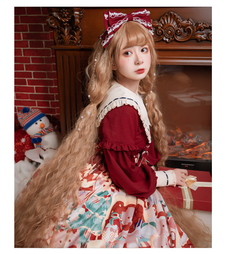 Eieyomi - Christmas Bear - Sweet Lolita Princess OP Dress