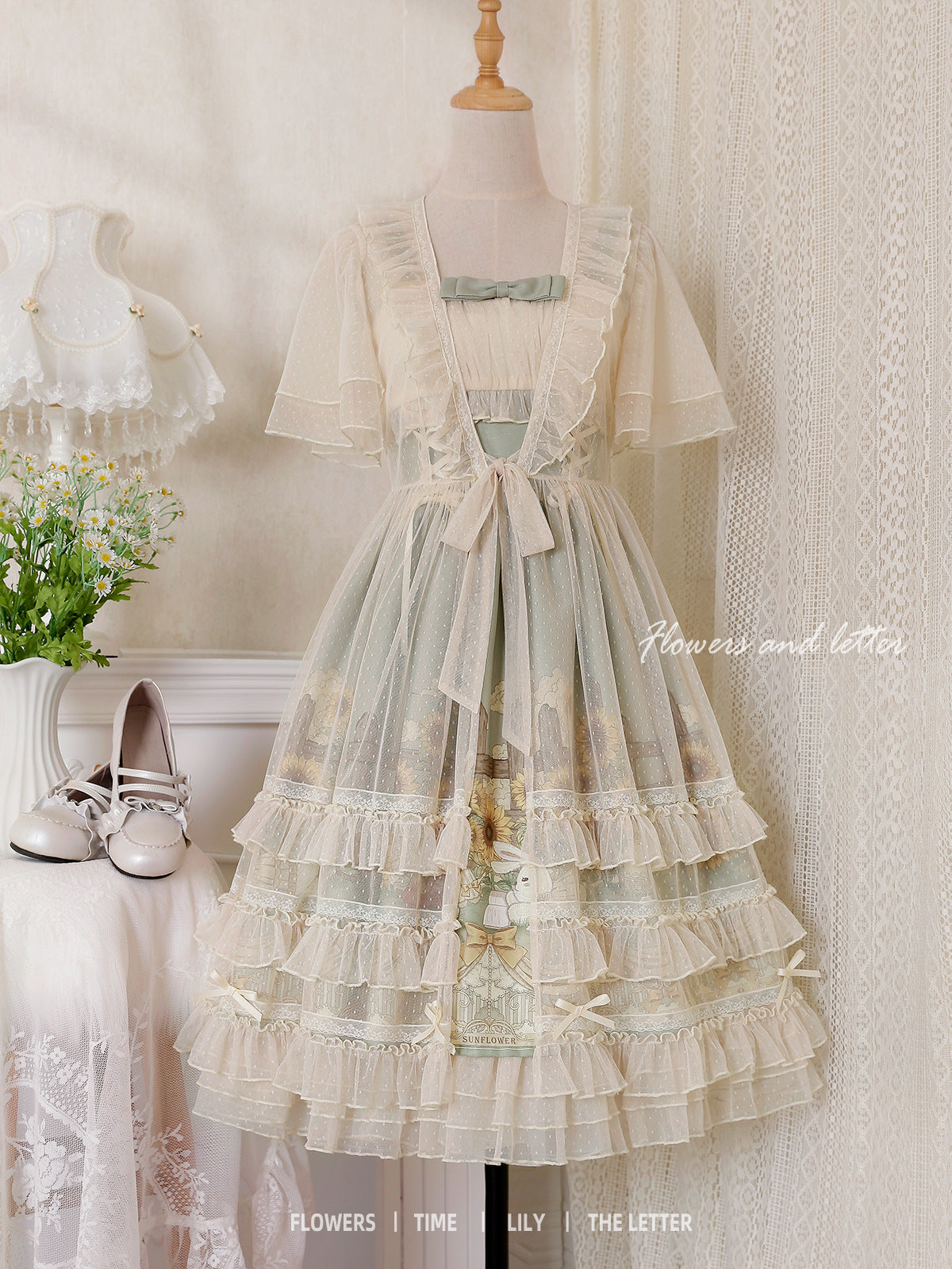 Designer's Gift - Flower and Letter - Classic Lolita JSK S JSK+ Overall