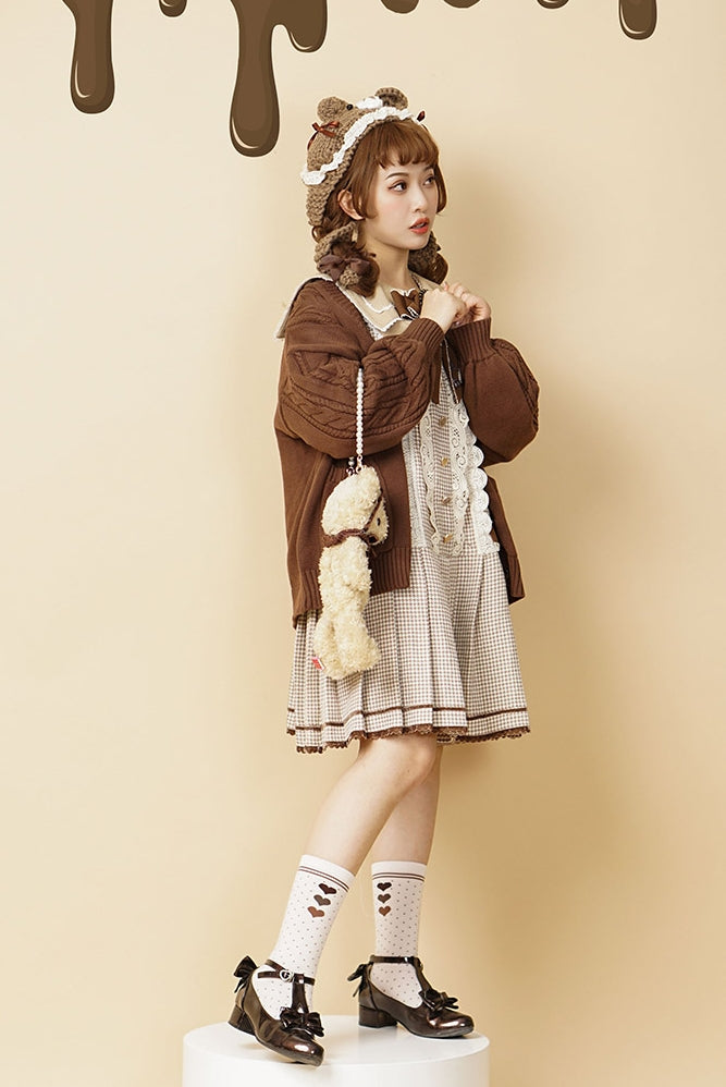ZeeYe~Houndstooth Low Waistline Lolita Dress   