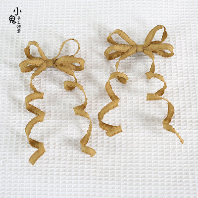 Xiaogui - Sweet Lolita Spiral cos Headdress Ginger Yellow (pair)