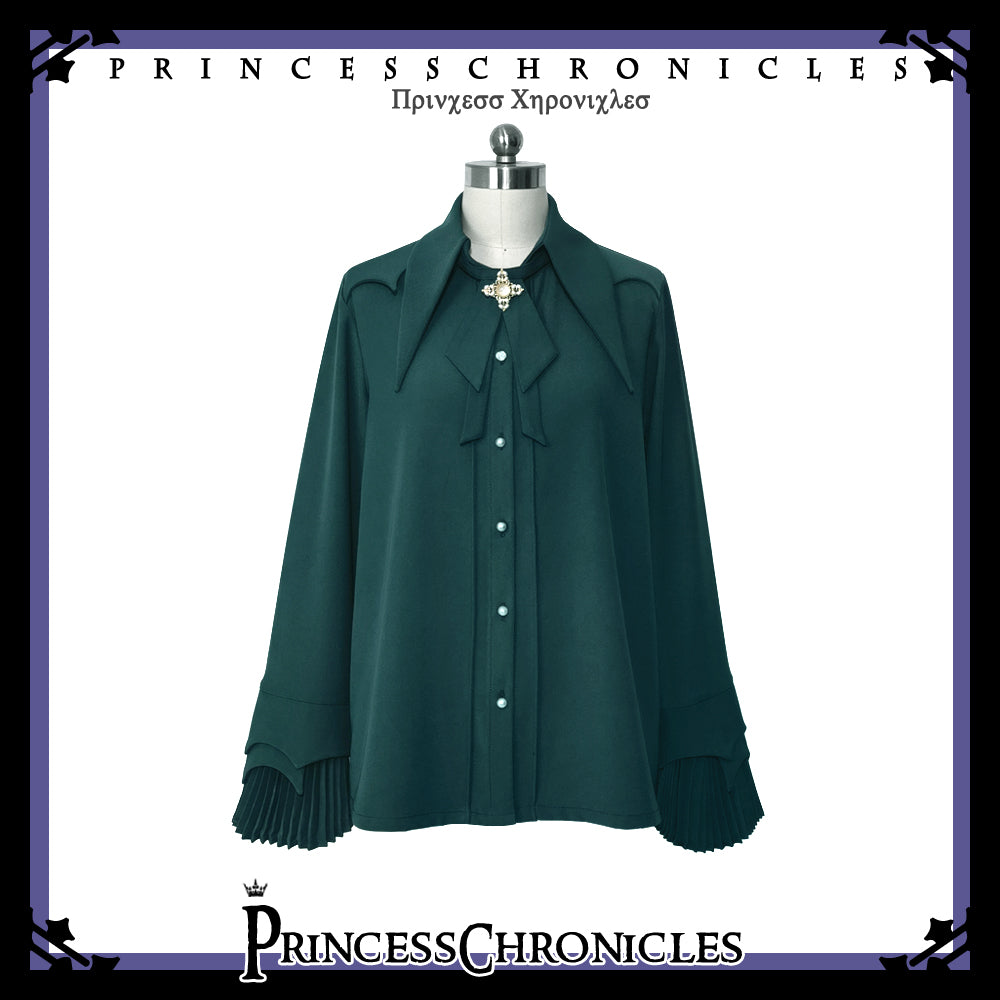 Princess Chronicles~Floating Phantom~Ouji Fashion Shirt S female dark green shirt (in-stock)