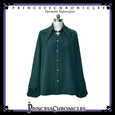 Princess Chronicles~Floating Phantom~Ouji Fashion Shirt S female dark green shirt 