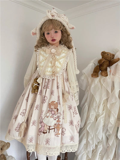 (Buyforme)Dolls Party~White Lolita Kawaii Inner Blouse Accessory Set   